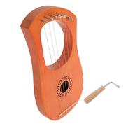 MAJORMENCH Piccola Arpa Lira a 7 Corde in Legno Lucidata, Strumento a Lira Portatile per Principianti Adulti, Arpa Classica per Educazione Musicale e Intrattenimento