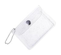 MAJORMENCH Portafoglio Mini Trasparente in PVC, Portamonete Compatto Chiusura a Scatto, Set di 3 Pezzi, Adatto a Carte Diverse, Uso Quotidiano e Regalo per Ragazze