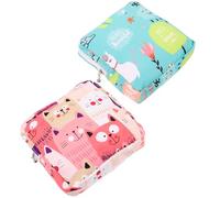 MAJORMENCH Set 2 Sacchetti Porta Assorbenti Igienici Impermeabili, Leggeri e Compatti, Sacchetti da Viaggio per Assorbenti e Coppette Mestruali, Borsa Portaoggetti Versatile Stili multipli