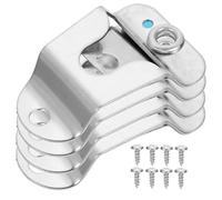 MAJORMENCH Set 4 Pezzi Supporto Per Microfono Radio Cb in Metallo Con Viti, Clip Per Gancio Microfono Compatto e Resistente Per Auto, Accessori Per Radioamatori e Radio Cb