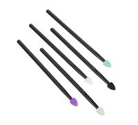 MAJORMENCH Set 5 Pennelli Ombretto in Silicone Trasparente Manico, per Trucco Occhi Polvere Scintillante, Adatti per Pelle Sensibile, Uso Professionale e Occasioni Speciali