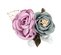 MAJORMENCH Spilla a Forma di Fiore Artificiale e Fermaglio per Chioma Viola Lavanda, Accessorio Corsage da Sposa Versatile per Matrimoni, Padre e Testimone, Materiale Resistente e Design