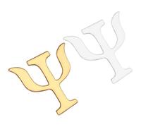 MAJORMENCH Spilla da Bavero a Forma di Lettera in Lega, Set 2 Pezzi Oro e Argento, Accessorio Vintage per Abbigliamento, Zaini e Cappelli, Gioiello da Donna Ispirato alla Psicologia