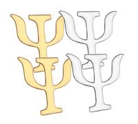 MAJORMENCH Spilla da Colletto Simbolo di Psicologia in Lega, Set Vintage da 4 Pezzi Oro e Argento, Spille per Vestiti, Cappelli e Sciarpe, Accessori Donna per Outfit Elegante