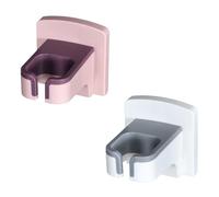 MAJORMENCH Supporto a Muro per Asciugacapelli 2 Pezzi in Abs con Gancio, Design Semplice per Organizzare Phon in Casa nel Salone Parrucchiere