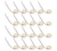 MAJORMENCH Trasduttore Piezoelettrico Passivo 27mm in Ceramica con Sensore Acustico in Rame, Micro Cicalino per Accessori Trigger Batteria Elettronica, 35 Pezzi per Allarmi e Timer
