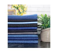 MaJu Tessuto Denim al Metro Materiali Giacca di Cotone Denim Tessili per la Casa per Pantaloni Abito Gonna Vestiti Cucito Fai da Te,150 cm di Larghezza(Color:Blu Scuro Sottile)