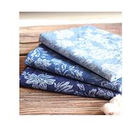 MaJu Tessuto Denim di Cotone Denim Jacquard Tessuti per la Casa Materiale da Cucito per Cucire Accessori di Abbigliamento per Pantaloni da Abito(Larghezza: 145 cm)(Size:0.5 m,Color:Blu)