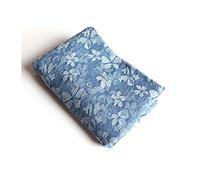 MaJu Tessuto Jeans Jacquard Fiore di Cotone Dopo Il Lavaggio del Tessuto Denim Elasticizzato per Cucire Pantaloni Eleganti Accessori di Abbigliamento(Larghezza: 145 cm)(Size:1.5 m,Color:Azzurro)