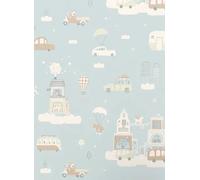 Majvillan Carta da parati Above the Clouds - Soft Blue