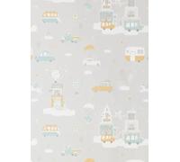 Majvillan Carta da parati Above the Clouds - Soft Grey