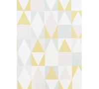 Majvillan Carta da parati Alice - Soft Pink/ Yellow/ Grey/ Cream White