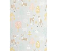 Majvillan Carta da parati Golden Woods - Soft Grey