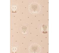 Majvillan Carta da parati Hearts - Dusty Warm Pink
