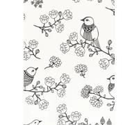 Majvillan Carta da parati Sugar Tree - Soft Black/ Cream White