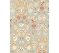 Majvillan Carta da parati Summer Spritz - Vintage Blue