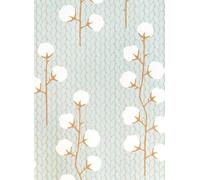Majvillan Carta da parati Sweet Cotton - Soft Blue/ Grey/ Brown/ Cream White