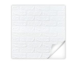 MAKA 12 Pezzi Piastrelle Adesive in PVC Bagno e Cucina 60x77cm/Pezzo 5.5 m² Totale Pietre in 3D Murale Mattonelle Decorazioni Mosaico Autoadesivo Impermeabile Alta Risoluzione (Carrara Bianco)