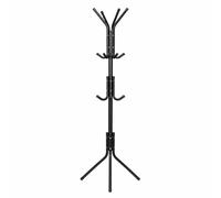 MAKA Appendiabiti da Terra Nero Metallo 175 cm Attaccapanni Piantana Ingresso