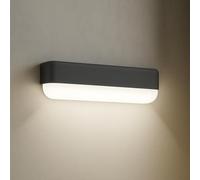 MAKA Applique da Esterno Interno Led da Parete 12W Lampade da Muro Plafoniera Moderna Luci Down 1200 Lumen Ip65 Impermeabile Fascio Luce 180° Illuminazione 20 mila ore (Nero Luce Naturale 4000K)