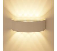 MAKA Applique da Esterno Interno Led da Parete 24W Lampade da Muro Plafoniera Moderna Luci Up Down 2400 Lumen Ip65 Impermeabile Fascio Luce Durata Illuminazione 40 mila ore (Bianco, 3000K)