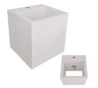 MAKA Applique in Gesso Verniciabile Bianco Cubo, Lampada da Parete in Gesso, Portalampada G9 (lampadina non inclusa) - IP20-220v - 115x115x120h mm, Applique da Parete Interno (Cubo)