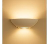 MAKA Applique Lampada da Parete in Gesso Luna Bianca doppia luce attacco r7S max