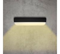 MAKA Applique LED 12W da Esterno a Parete Bianco o Nero Plafoniera Moderna