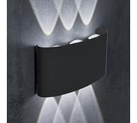 MAKA Applique LED 16W da Esterno IP65 Doppia Luce Faretto Lampada da Parete [EEK: E]
