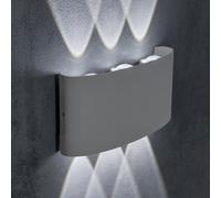 MAKA Applique LED 16W da Esterno IP65 Doppia Luce Faretto Lampada da Parete [EEK: E]