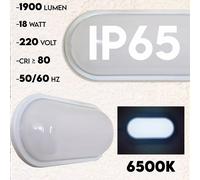 MAKA Applique LED 18W da Esterno Bianca Impermeabile a Parete 230V Plafoniera