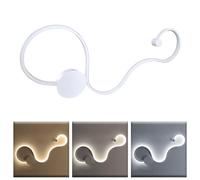 MAKA Applique LED 20W Bianca Curva Moderna da Parete Luce 3000K-6500K