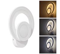 MAKA Applique LED da Parete Bianca Cambio Colore Luce Basso Consumo Moderna