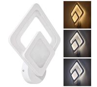 MAKA Applique LED da Parete Bianca Cambio Colore Luce Basso Consumo Moderna