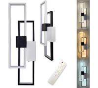 MAKA Applique Led da Parete Interno 23W con Telecomando, Applique Moderno Camera da Letto, Soggiorno, Cucina, Luce Dimmerabile, Lampada da Parete Led Alluminio PVC Luce Calda Naturale Fredda