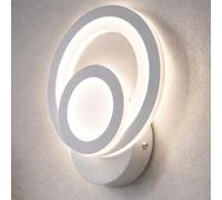 MAKA Applique LED da Parete Interno Molto Luminose, Lampada da Muro per Camera da Letto, Bagno, Soggiorno, Cambio Temperatura (3000K-4000K-6500K), 220 Volt, Acrilico e Alluminio (18 watt)