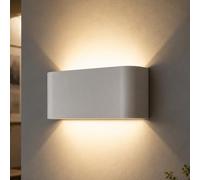 MAKA Applique LED Up&Down da Interno 15W, Lampada da Parete in Alluminio, Luce Bidirezionale 1000LM, CCT 3000K 4000K 6500K, Fascio 60°, IP20, 285x90 mm (Bianco)