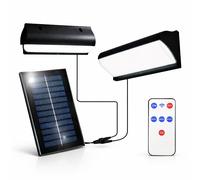 MAKA Applique Solare LED Esterno 2 Luci con Telecomando Pannello Integrato