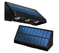 MAKA Applique Solare LED Esterno IPX4 RGB 3000K Luce Calda da Parete