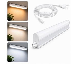 Maka Barra Led Sottopensile Cucina Lampada con Interruttore e Presa Elettrica da 1.5 mt Luce Luminosa Naturale Calda Fredda Accessori Fascio Luminoso 180° in Alluminio (24W - 120CM, Switch)
