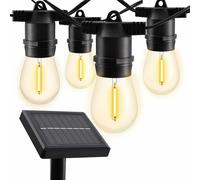 MAKA Catena Luminosa Solare 10 Lampadine LED Luce Calda Esterno Giardino