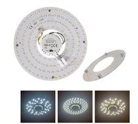 MAKA Circolina LED Universale per Plafoniere con Cambio Temperatura (6500K - 4000K - 3000K), Plafoniera LED con Magnete, Installazione Facile (Switch, 24W)