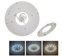 MAKA Circolina LED Universale per Plafoniere con Cambio Temperatura (6500K - 4000K - 3000K), Plafoniera LED con Magnete, Installazione Facile (Switch, 53W)
