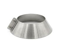Maka Collare Conico Parapioggia Canna Fumaria Inox Ø 130 mm | Inossidabile resistente a calore e corrosione, sopra il faldale devia l'acqua piovana ed evita infiltrazioni, UNI EN 1856-1/2