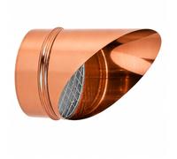 MAKA Comignolo a Becco con Rete, Terminale in Rame per Canna Fumaria Camino Stufa a Legna Pellet e Gas, Cappello Antipioggia con Rete Antivolatile(Ø 160 mm)