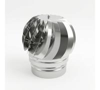 MAKA Comignolo Antivento Rotante, Terminale Eolico Girevole in Acciaio Zincato per Canna Fumaria, Camino, Stufa Legna e Pellet, Tiraggio Naturale e Protezione Pioggia (Zincato, Ø 100 mm)