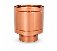 Maka Comignolo Terminale a Botte Tondo Rame 0,6 mm Ø 80 mm | Non arrugginisce, si patina col tempo, espelle bene i fumi e blocca l'acqua piovana, per legna, metano e gasolio