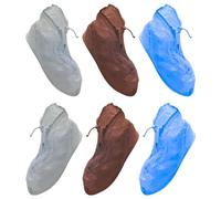 MAKA Copriscarpe Impermeabile Pioggia Riutilizzabile in Gomma con Zip PVC per Bicicletta Escursionismo Lavori all'Aperto Suola AntiScivolo Leggero Lavabile in Lavatrice Copre Stivali Ciabatte (Blu)