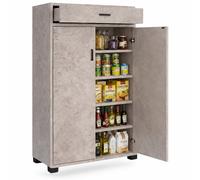 MAKA Credenza Slim Salvaspazio con Cassetto 63x33x95 cm in Legno Dispensa