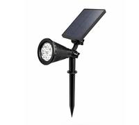 MAKA Faretto LED Solare 7W Esterno IP65 Luce Fredda Giardino Picchetto